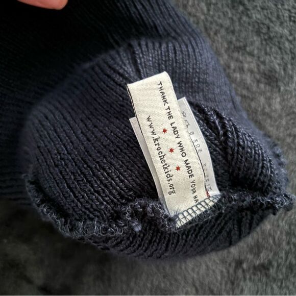 Krochet Kids International Beanie Brown and Navy Blue - Picture 3 of 5